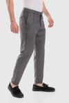 Slub Pattern Classic Chino Pants – Grey