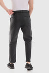 Slub Pattern Classic Chino Pants – Black