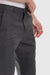 Slub Pattern Classic Chino Pants – Black