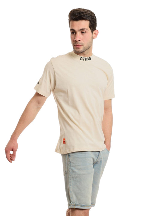 Embroidered Summer Round Collar T -Shirt