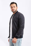 Plain Jacket With Side Pockets - navy