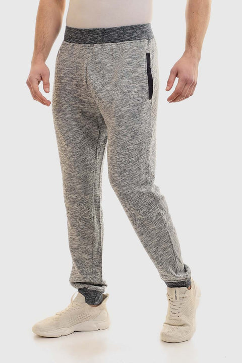 Side Pockets Cotton Sweatpants - Heather Dark Grey
