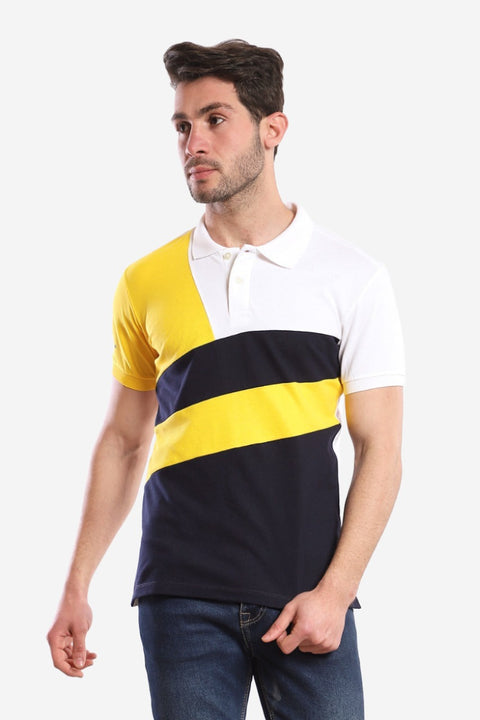 Tri-toned Short Sleeves Polo Shirt