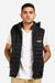 Zip Through Solid Puffer Vest - Black